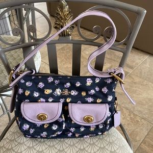 Coach Purse Lavender with Flowers